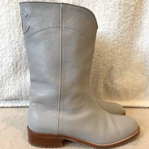 Authentic Chanel Light Blue Western Riding Boots